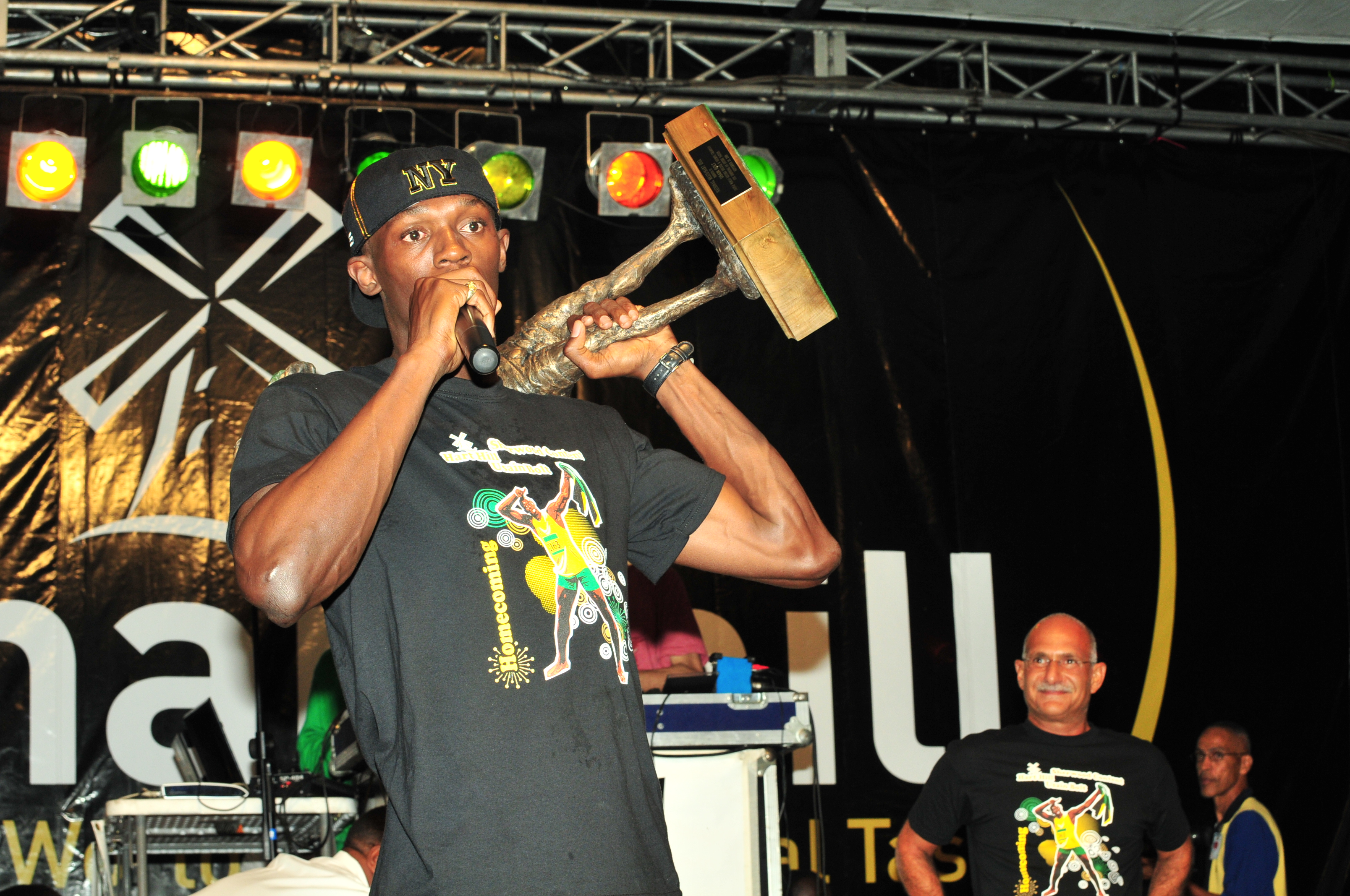 Press Photos - Usain Bolt Homecoming - Press Conference, Waldensai Primary School, and Conert - Photographs by Net2Market.com - Barry J. Hough Sr. Photojournalist/Photograper - Photographs taken with a Nikon D300 - Negril Travel Guide, Negril Jamaica WI - http://www.negriltravelguide.com - info@negriltravelguide.com...!